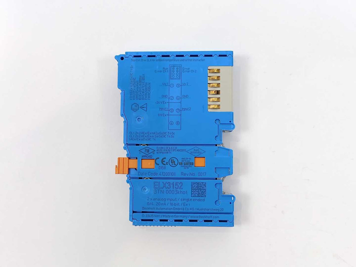 Beckhoff ELX3152 EtherCAT Terminal-channel analog input, 0/4…20 mA, 16 bit
