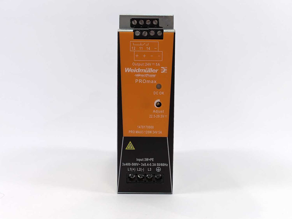 Weidmüller 1478170000 PRO MAX3 120W 24V 5A Power Supply