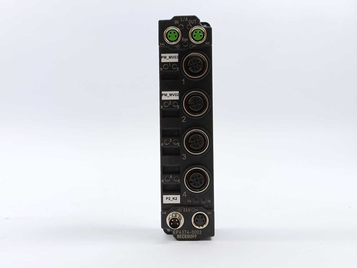 Beckhoff EP4374-0002 EtherCAT Box, analog 2 channel input & 2 channel output
