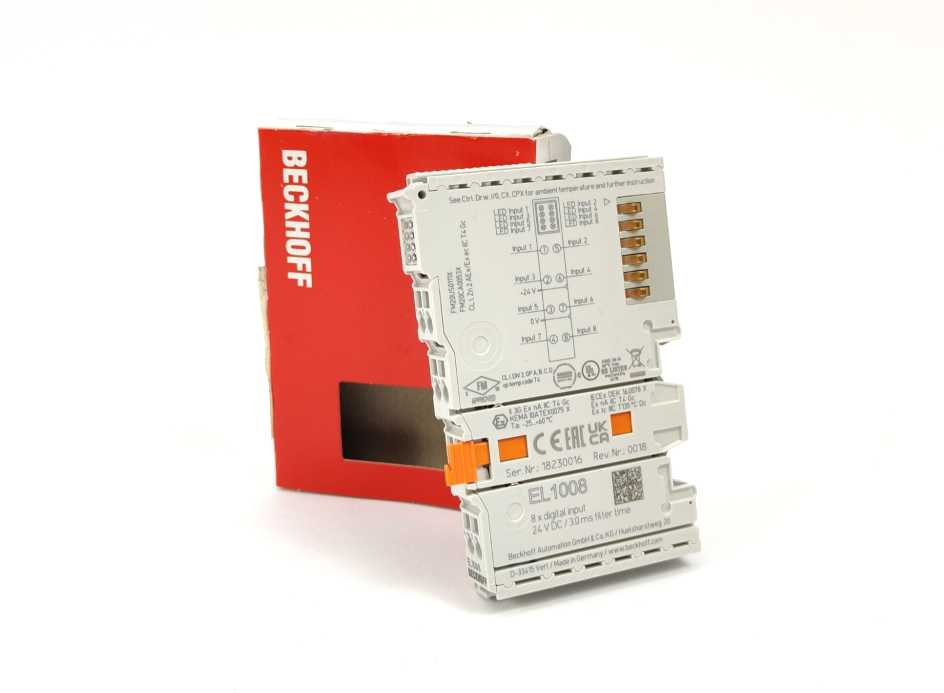 Beckhoff EL1008 EtherCAT Terminal, 8-channel digital input, 24 V DC, 3 ms