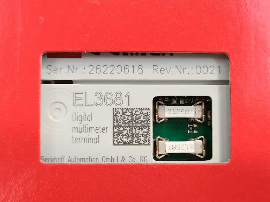 Beckhoff EL3681 Rev. 21 Digital Multimeter Terminal