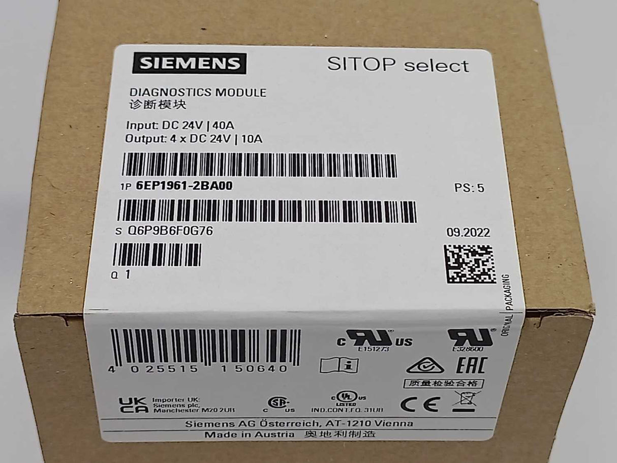 Siemens 6EP1961-2BA00 SITOP select Diagnostics Module