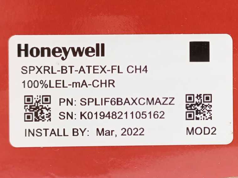 Honeywell SPLIF6BAXCMAZZ Sensepoint XRL Fixed Point Gas Detector