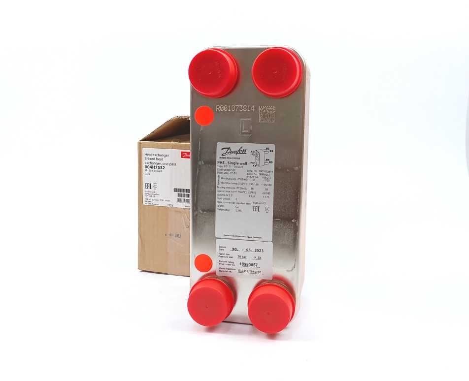 Danfoss 004H7532 Micro Plate heat exchanger, XB12L-1, Number of plates: 50