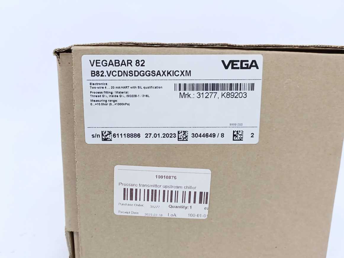 Vega B82.VCDNSDGGSAXKICXM VEGABAR 82 Pressure Transmitter