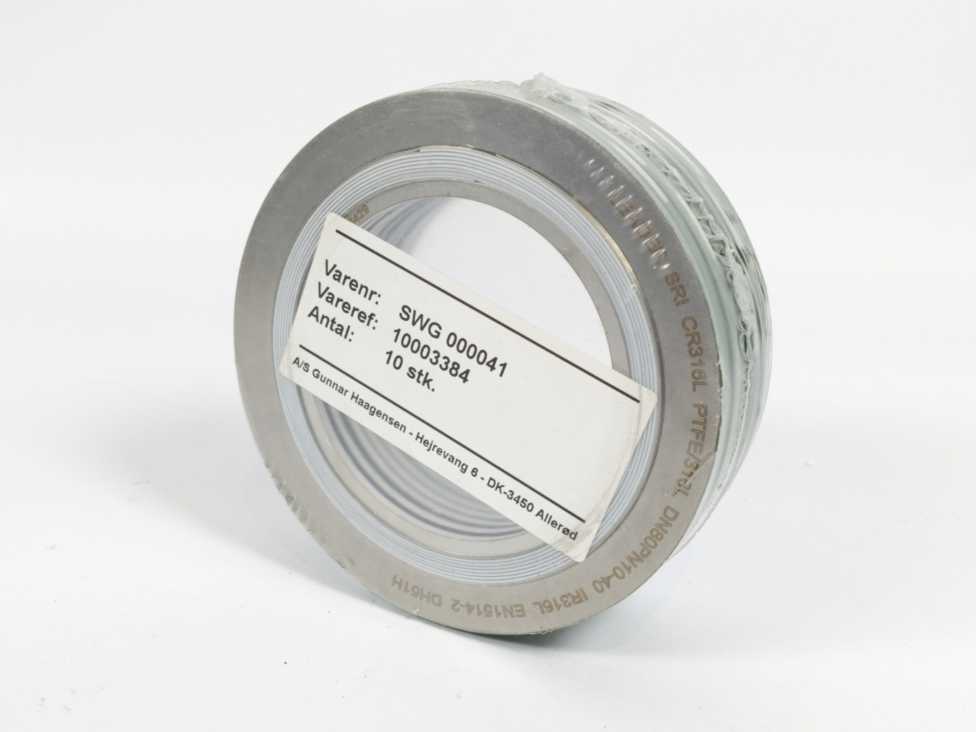 LEADER SRI CR316L PTFE/316L DN80PN10-40 DH51H Spiral Wound Gasket 10 Pcs.