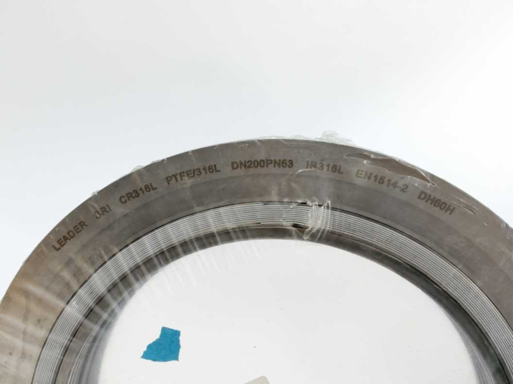 LEADER SRI CR316L PTFE/316L DN200PN63 DH60H Spiral Wound Gasket 10 Pcs.