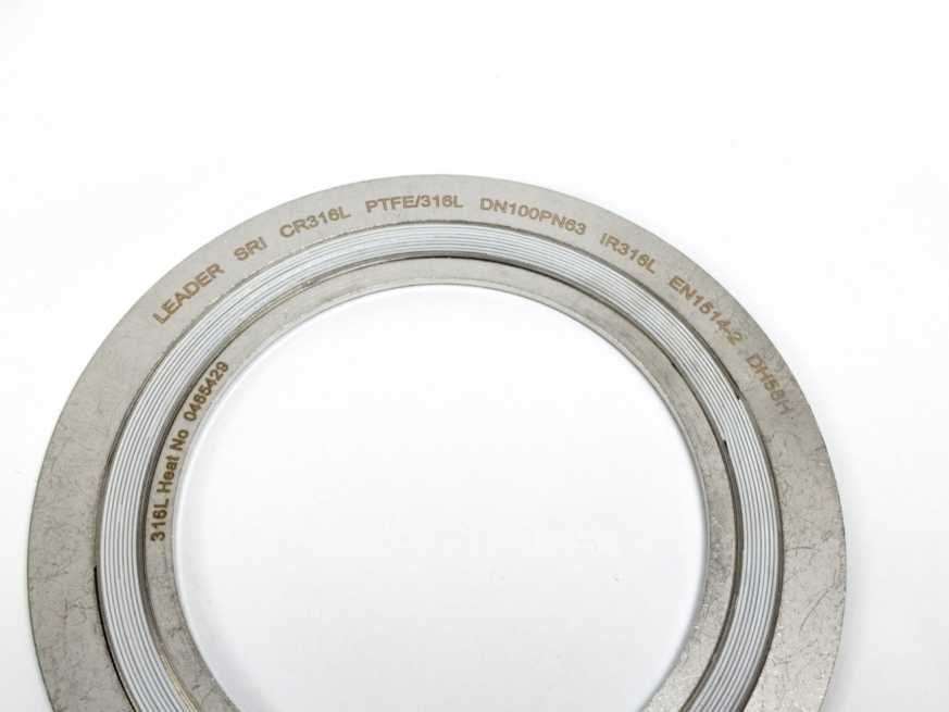 LEADER SRI CR316L PTFE/316L DN100PN63 DH58H Spiral Wound Gasket 10Pcs.