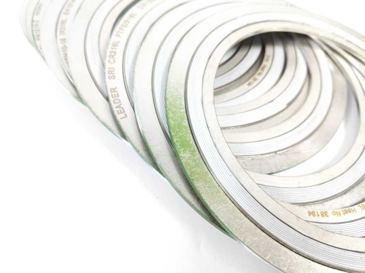 LEADER SRI CR316L PTFE/316L DN125PN10-16 HA54H Spiral Wound Gasket 10 Pcs.