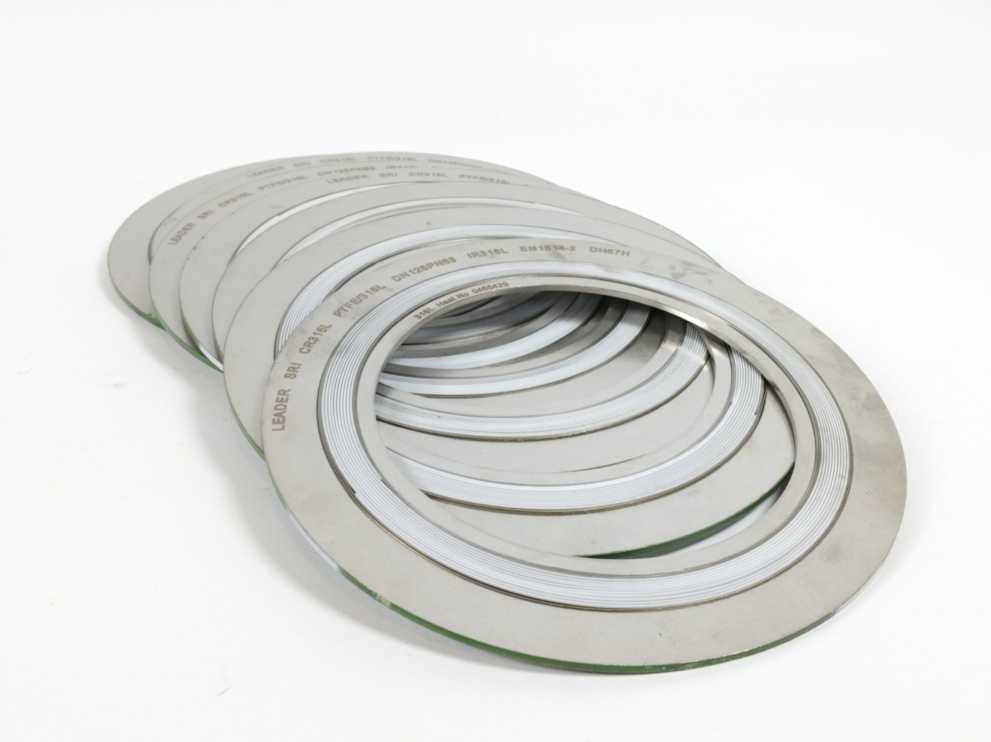 LEADER SRI CR316L PTFE/316L DN125PN63 DH67H Spiral Wound Gasket 7 Pcs.