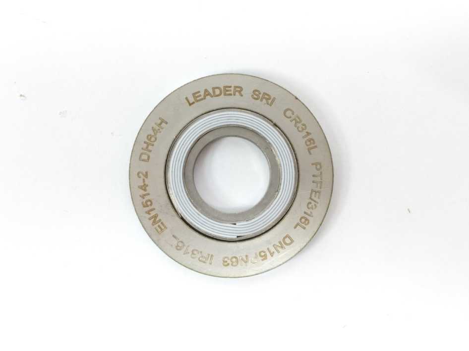 LEADER SRI CR316L PTFE/316L DN15PN63 DH64H Spiral Wound Gasket 13 Pcs.