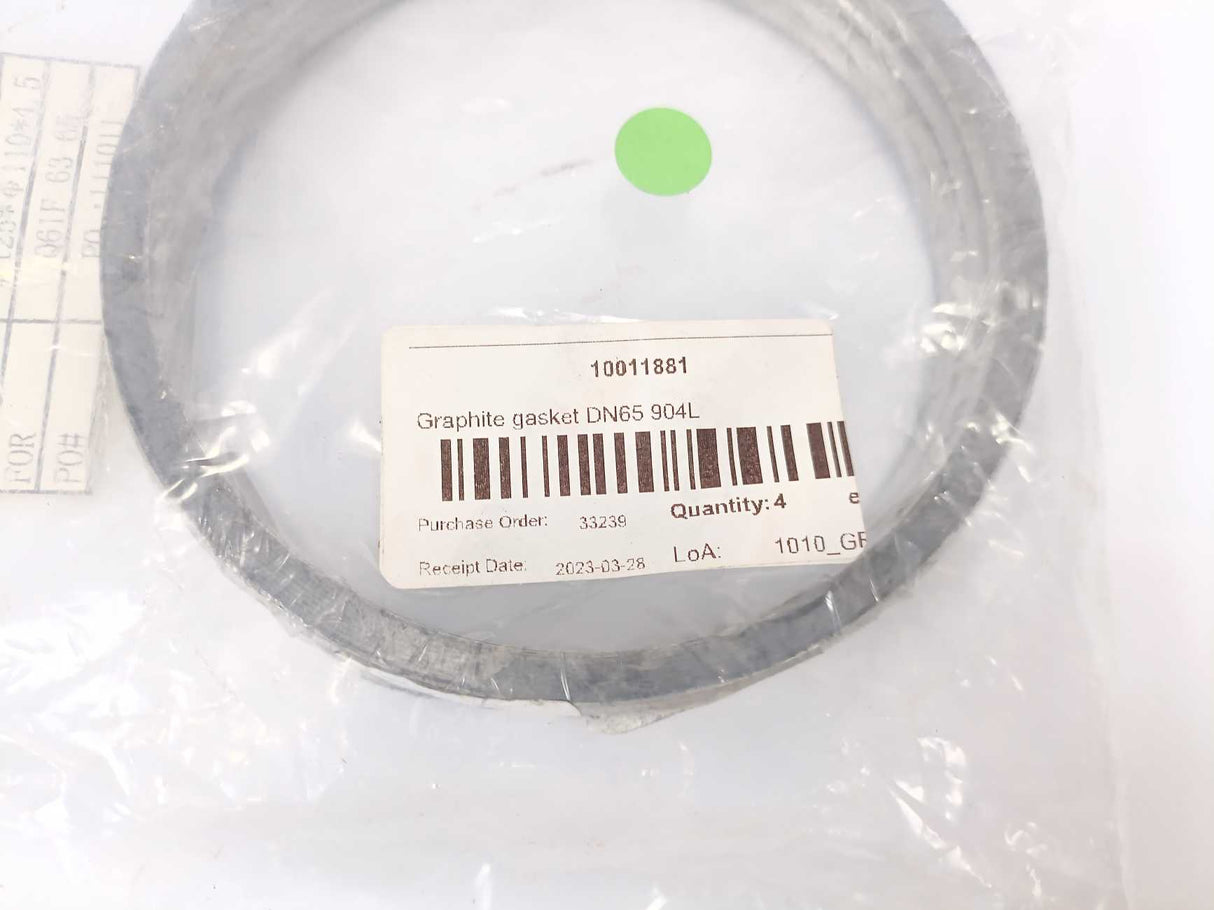 DN65 904L Graphite Spiral Wound Gasket 4 Pcs.