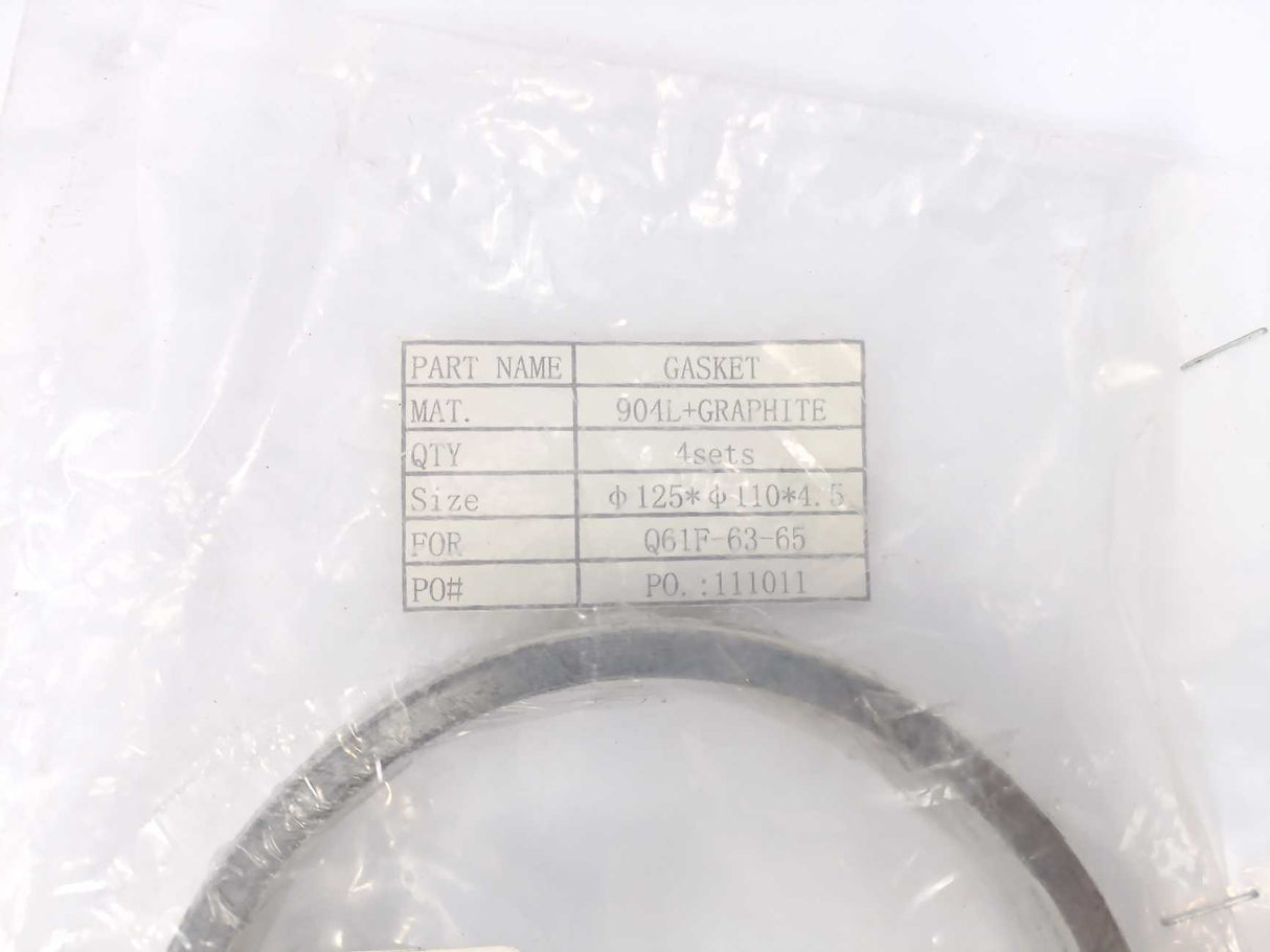 DN65 904L Graphite Spiral Wound Gasket 4 Pcs.