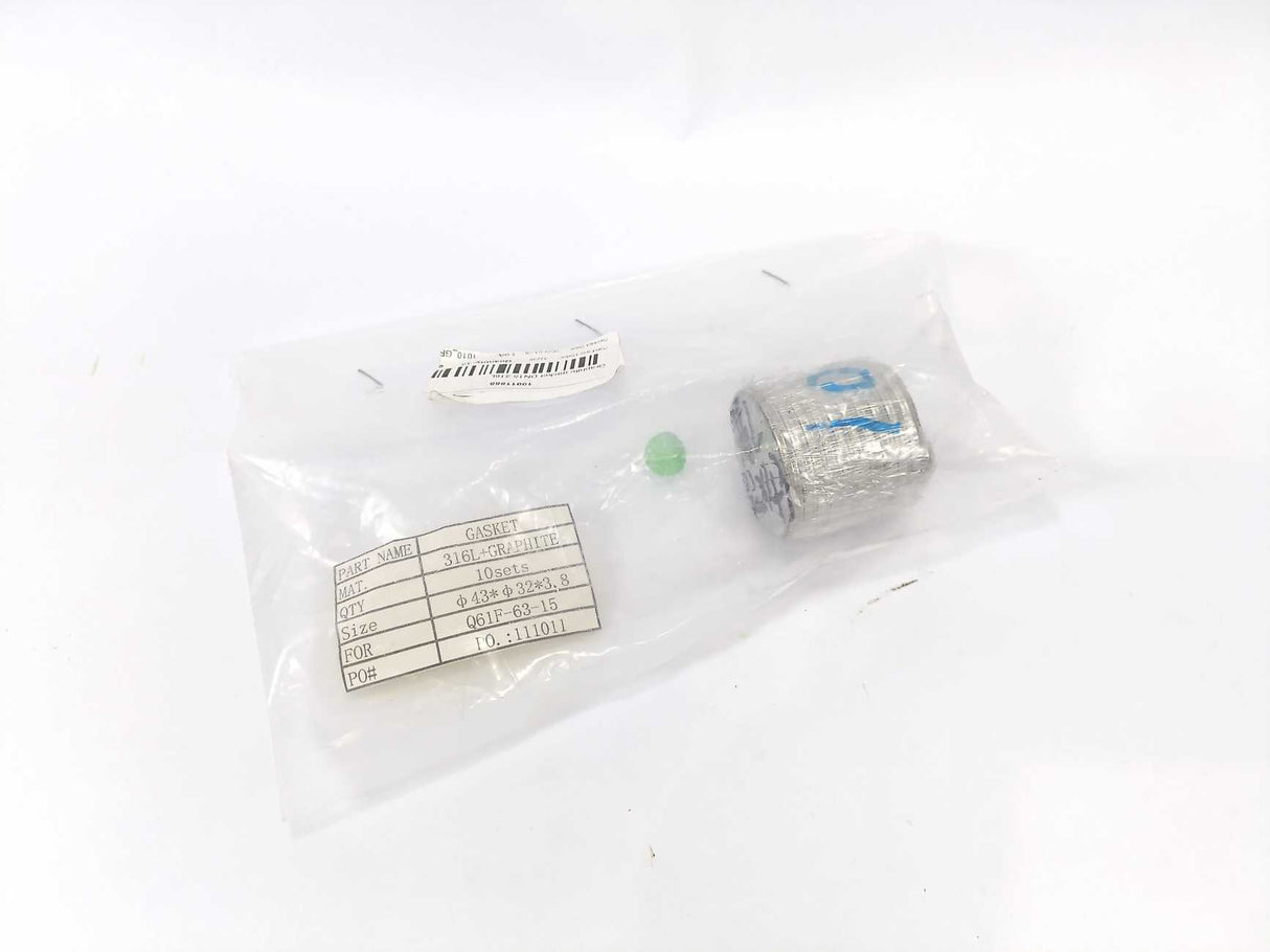 DN15 316L Graphite Spiral Wound Gasket 10 Pcs.