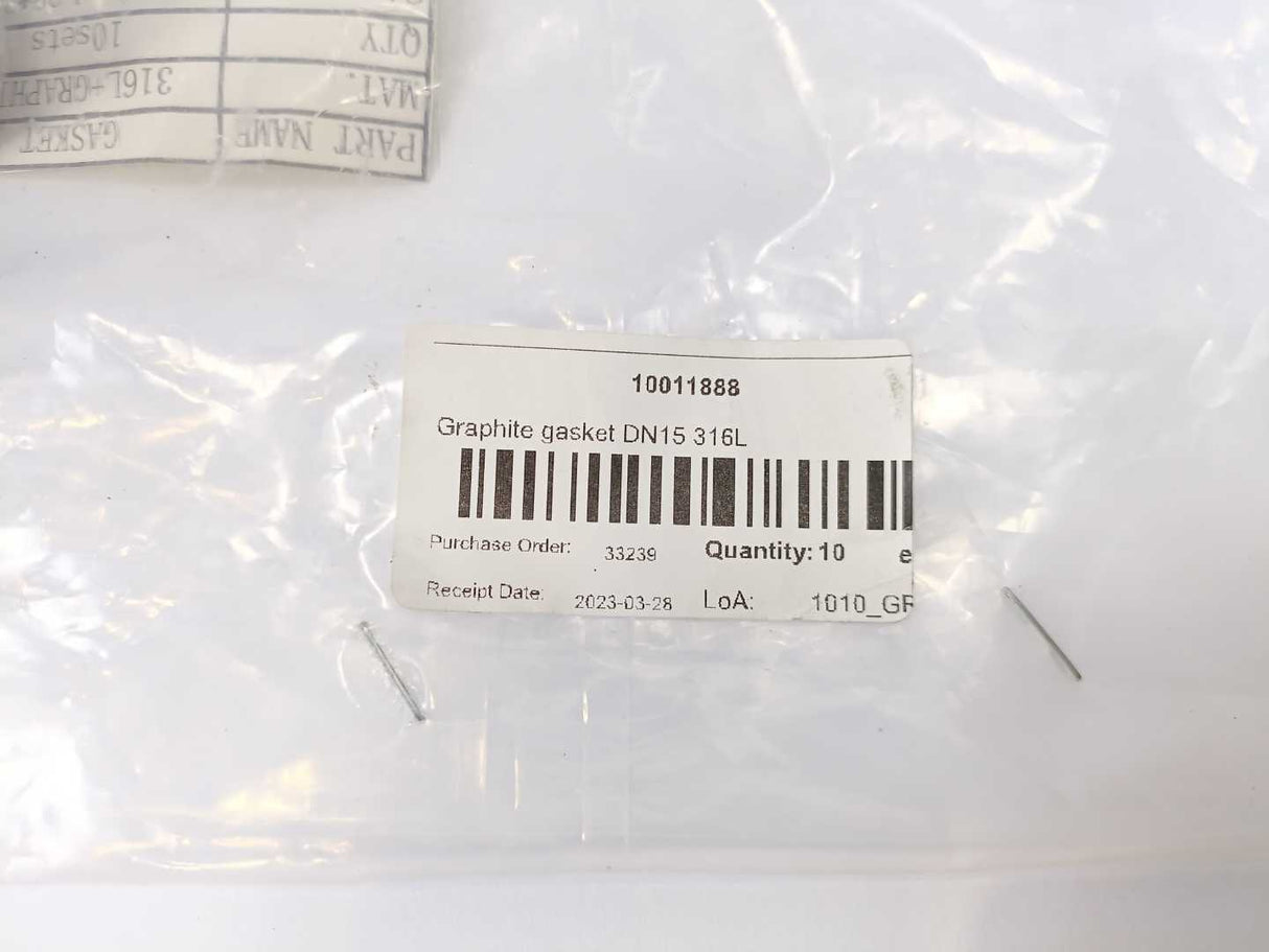 DN15 316L Graphite Spiral Wound Gasket 10 Pcs.