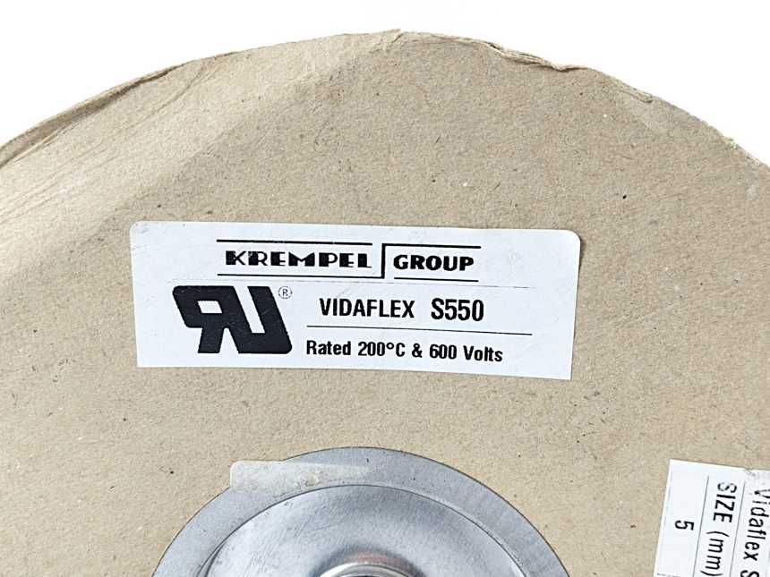 Krempel VIDAFLEX S550 UL 5.0 RED Electrical Insulation Sleeving 250Meter