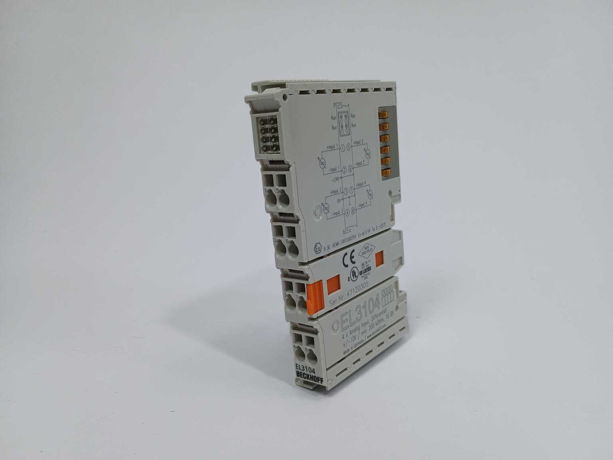 Beckhoff EL3104 4x analog input, Differential +/-10V / min. 200 k0Hm