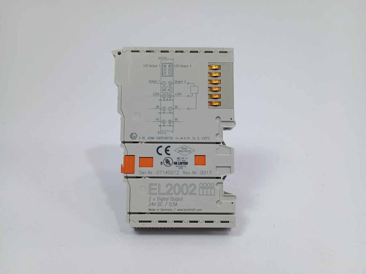 Beckhoff EL2002 2x Digital Output, 24V DC / 0,5A