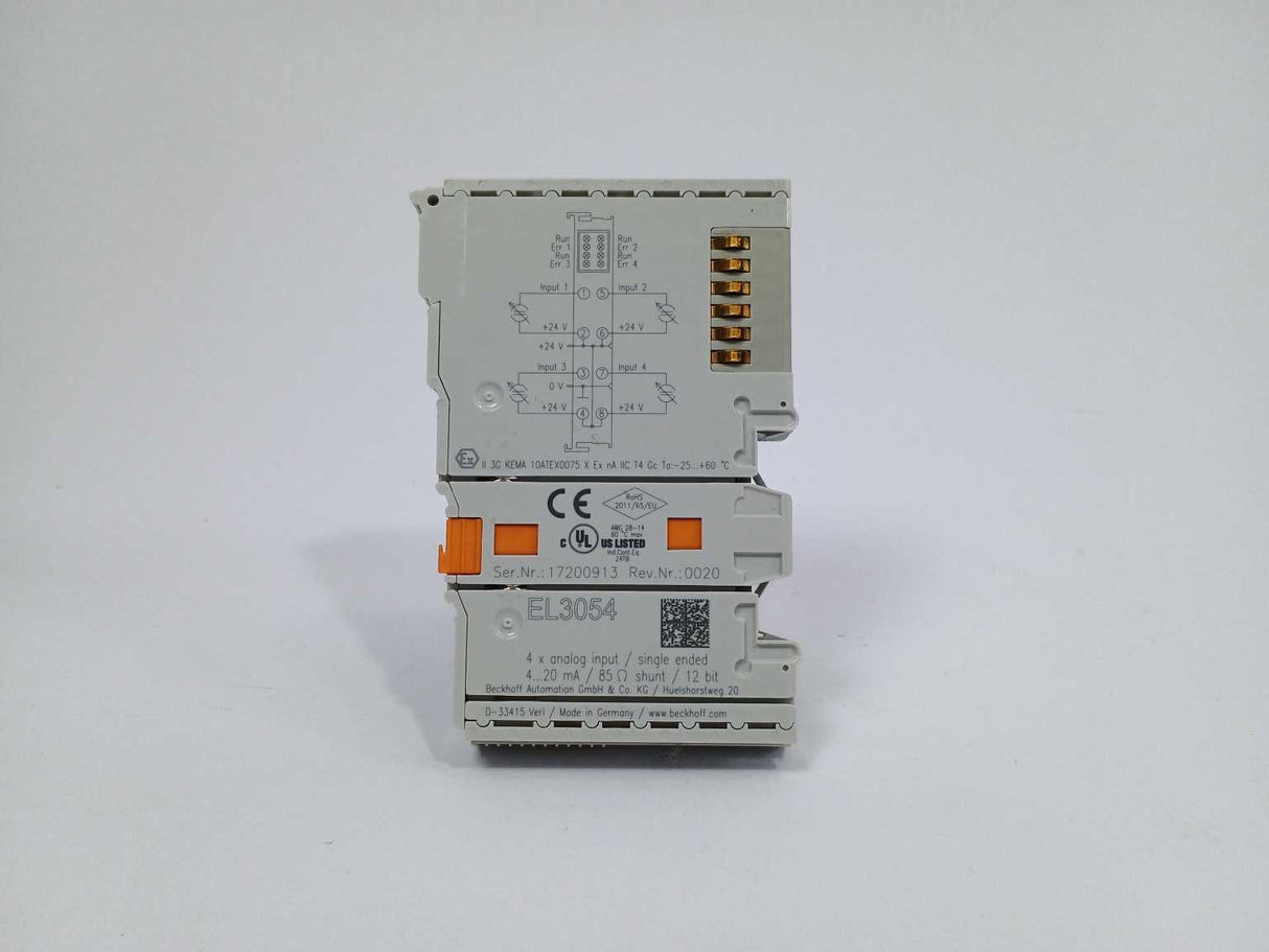 Beckhoff EL3054 4x analog input / single ended