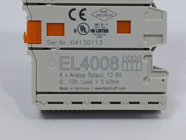 Beckhoff EL4008 8x analog output, 12 Bit, 0-10V