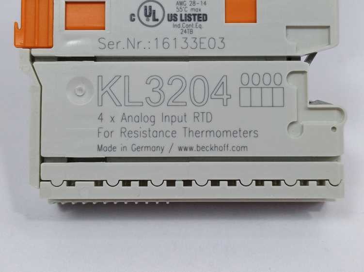 Beckhoff EL3204 4x analog input RTD For resistance Thermometers