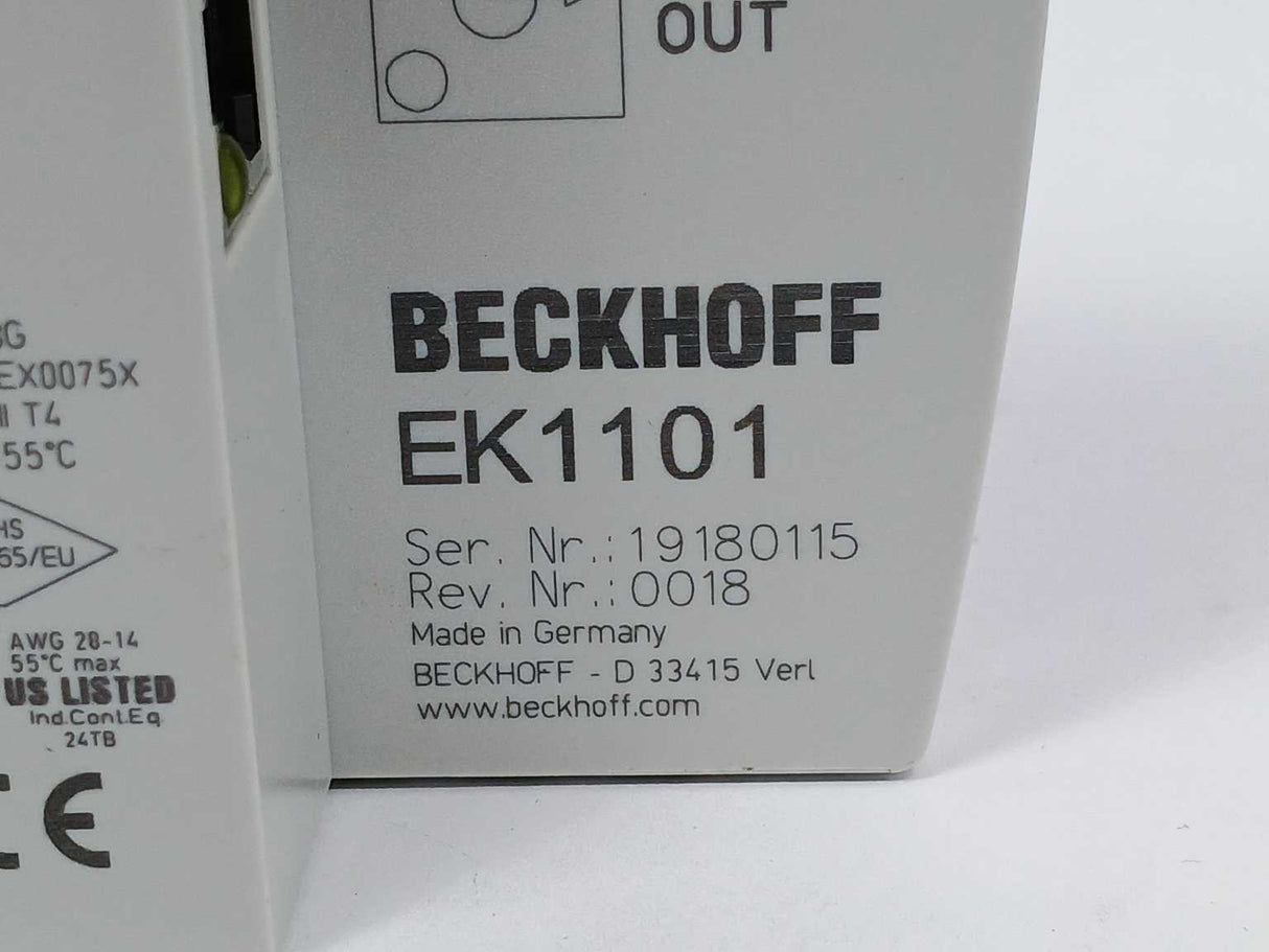 Beckhoff EK1101 EtherCAT Coupler with ID switch