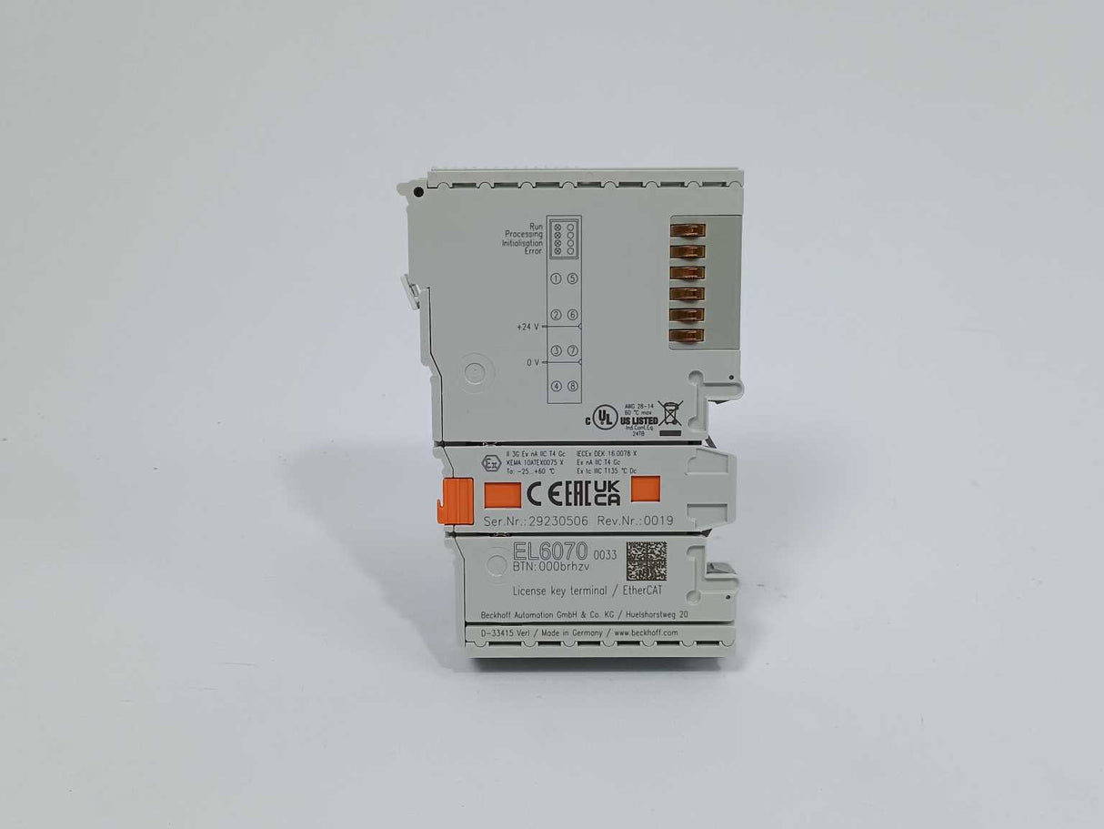 Beckhoff EL6070 Licence Key Terminal