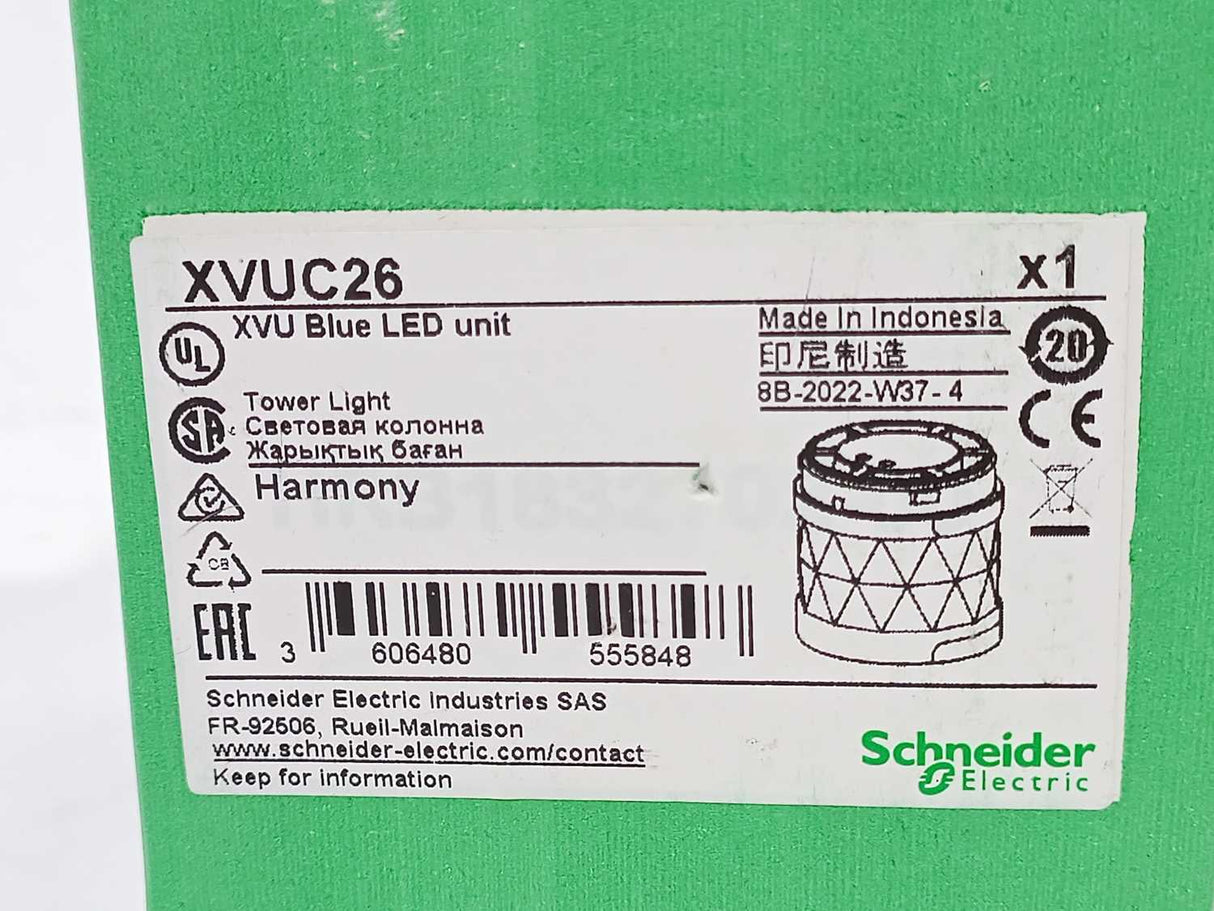 Schneider Electric XVUC26 Blue Illuminated LED Unit for Modular Tower Lights