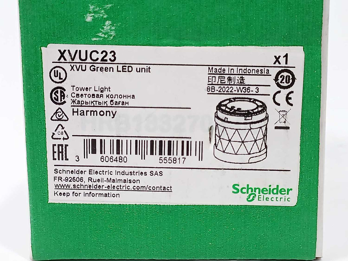 Schneider Electric XVUC23 Green Illuminated LED Unit for Modular Tower Lights
