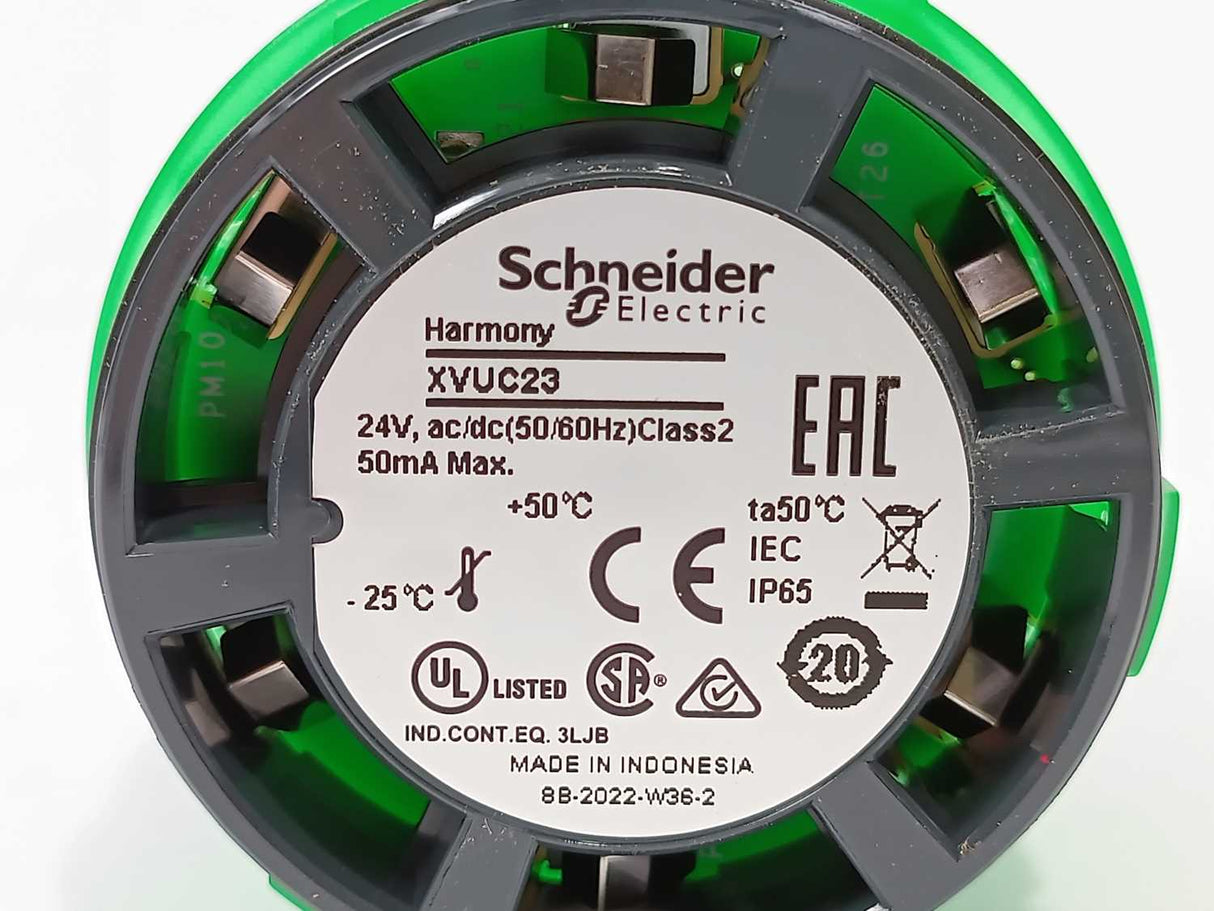 Schneider Electric XVUC23 Green Illuminated LED Unit for Modular Tower Lights