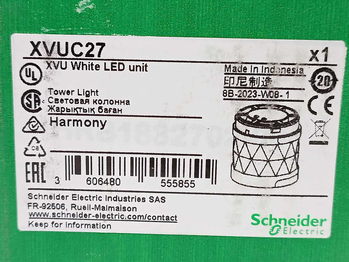 Schneider Electric XVUC27 White Illuminated LED Unit for Modular Tower Lights