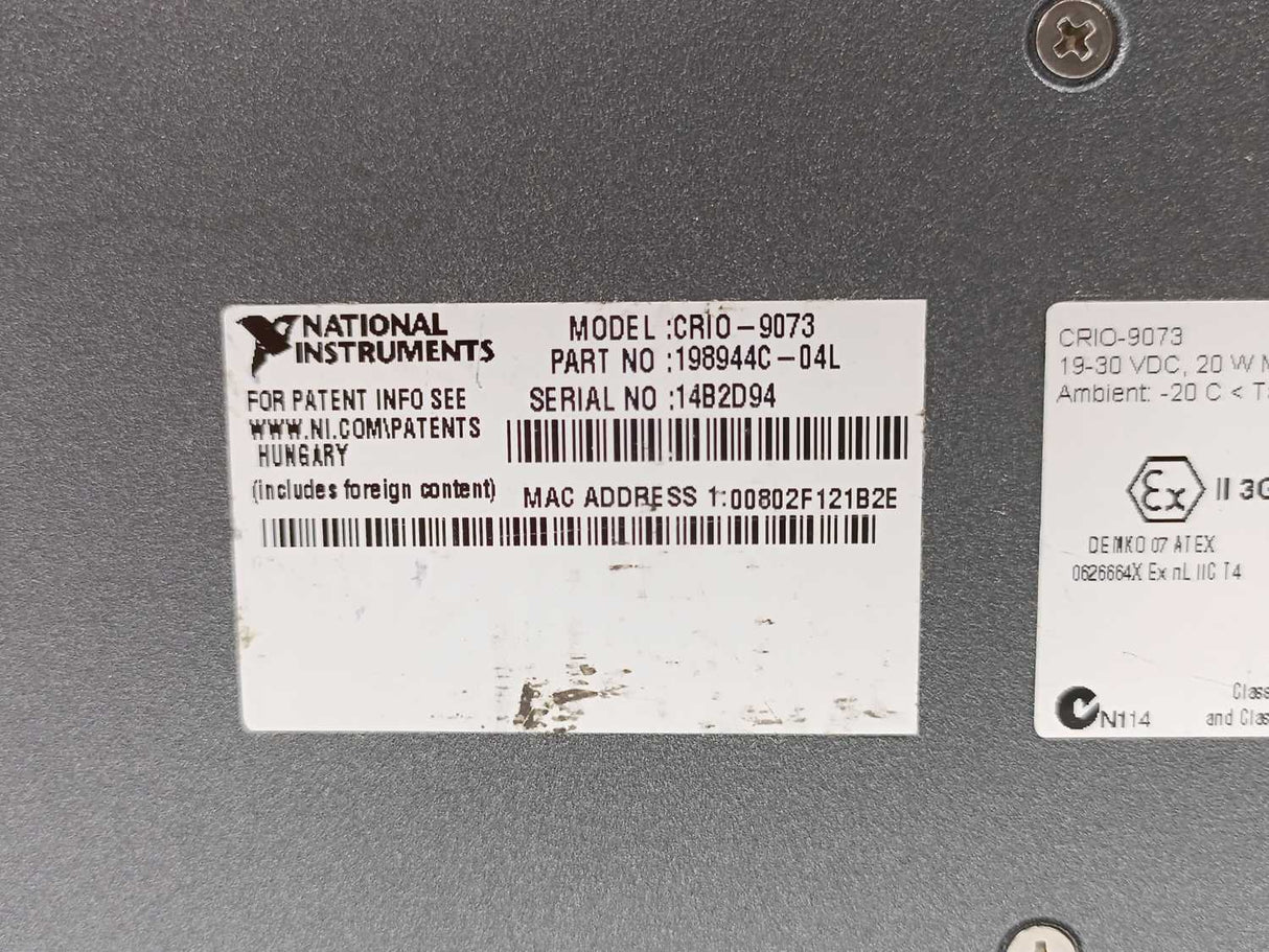 National Instruments 198944C-04L NI cRIO-9073, Control