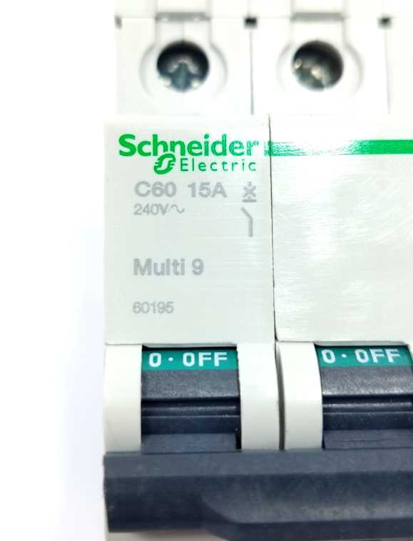 Schneider Electric 60195 C60 Miniature Circuit Breaker 3P - 15A - D Curve