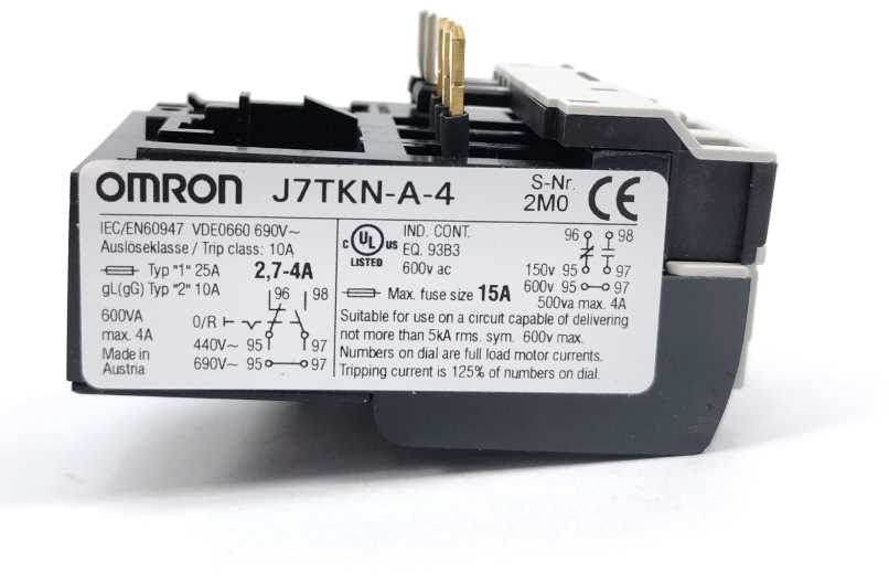 OMRON J7TKN-A-4 Thermal Overload Relay 2,7-