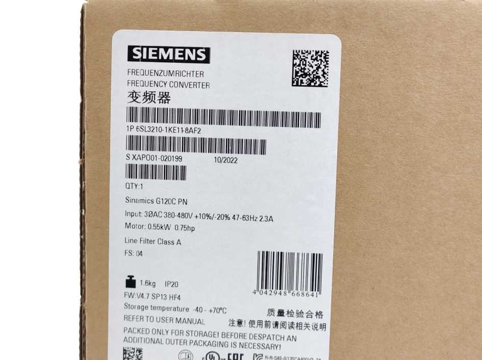 Siemens 6SL3210-1KE11-8AF2 Sinamics G120C PN