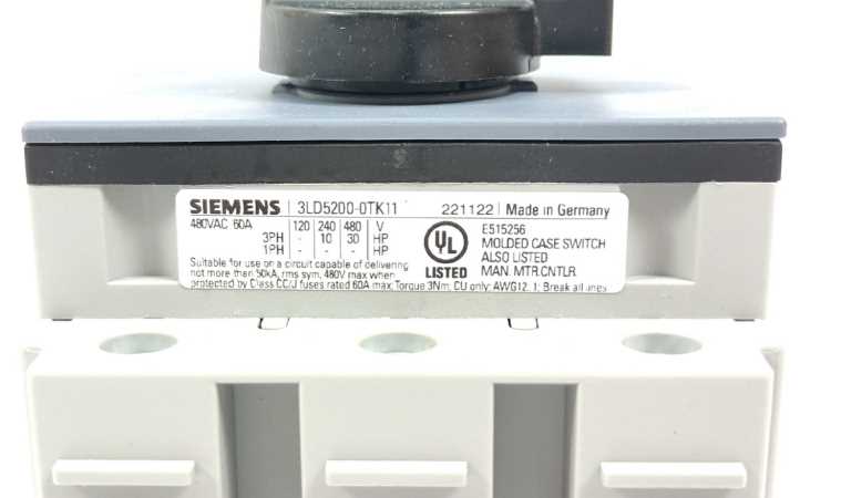 Siemens 3LD5200-0TK11 SENTRON 3LD5 switch disconnector UL