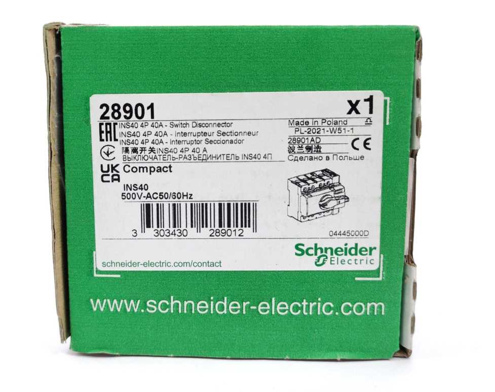 Schneider Electric 28901 Switch Disconnector 40A