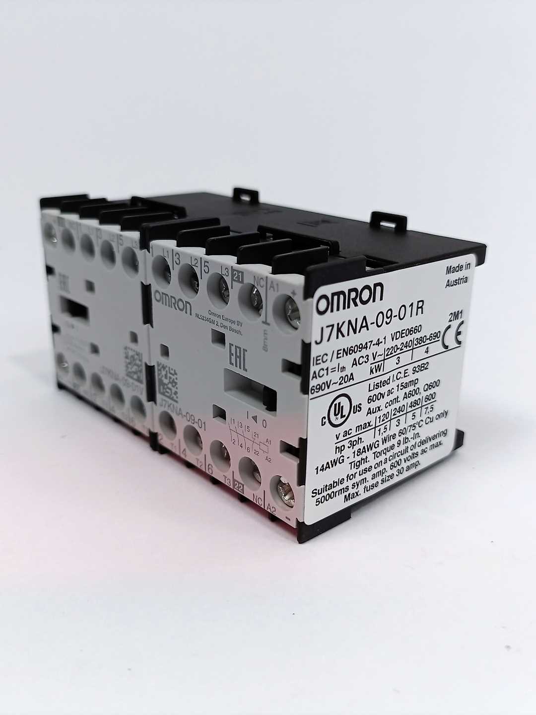 OMRON J7KNA-09-01R 24D Mini Contactor Interlocked Pair 9A/4 kW