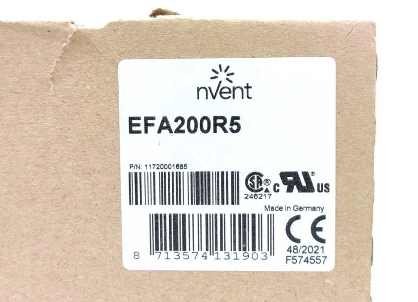 nVent EFA200R5 Filter Fan IP54- TYPE 12