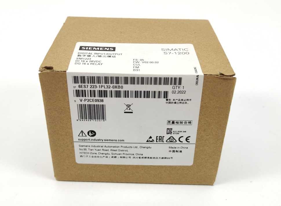 Siemens 6ES7223-1PL32-0XB0 SIMATIC S7-1200 Digital I/O SM 1223