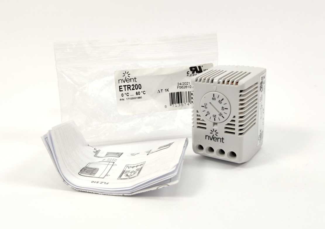 nVent ETR200 Thermostat 10A, 240 V, 0 → 60 °C