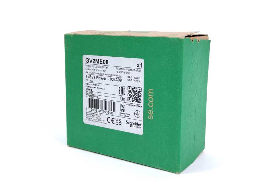 Schneider Electric GV2ME08 Motor Circuit Breaker TeSys power - 034309