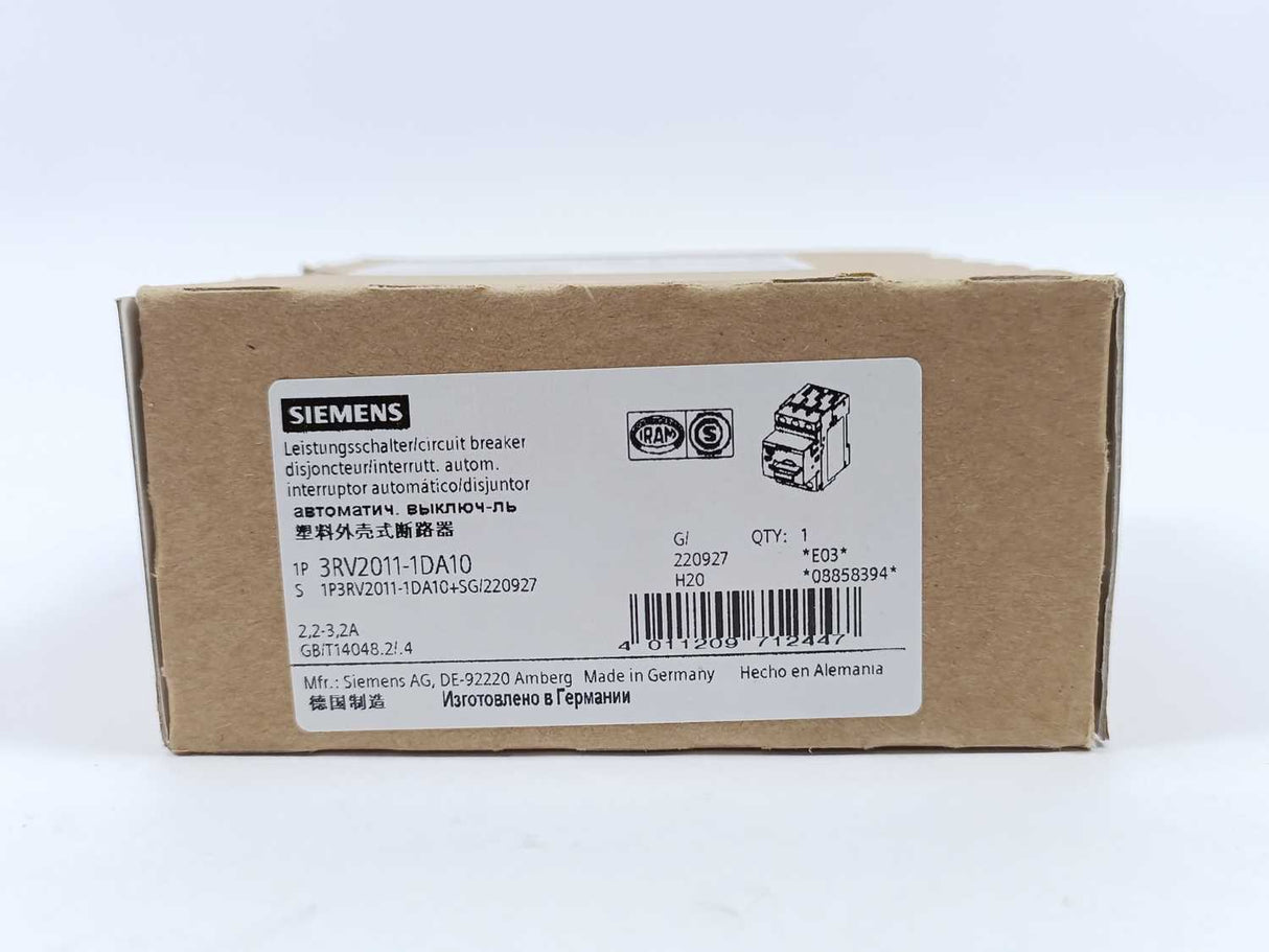 Siemens 3RV2011-1DA10 Circuit Breaker