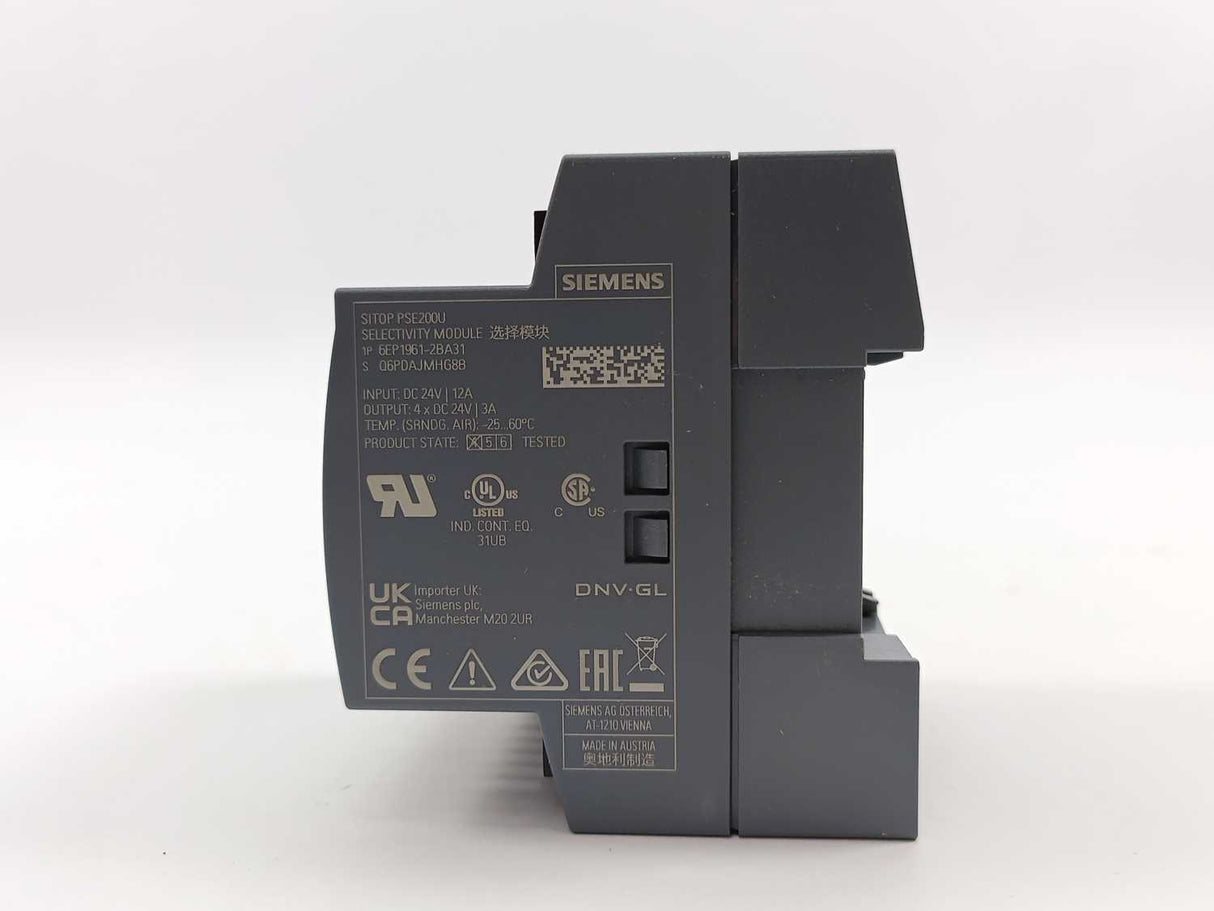 Siemens 6EP1961-2BA31 SITOP PSE200U 3A Selectivity Module
