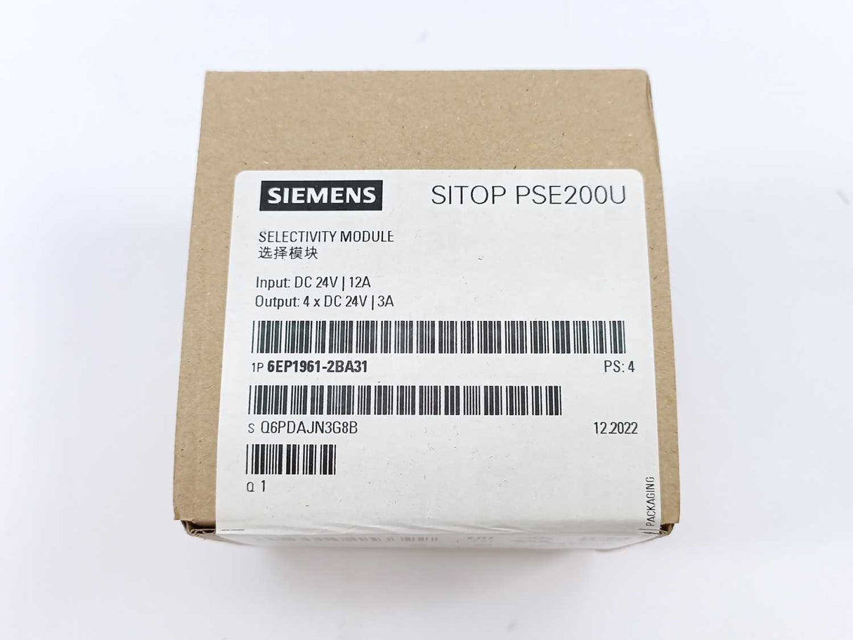 Siemens 6EP1961-2BA31 SITOP PSE200U 3A Selectivity Module