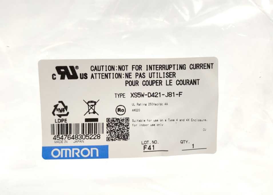 OMRON XS5W-D421-J81-F M12 4-Pole male to female 10Meter