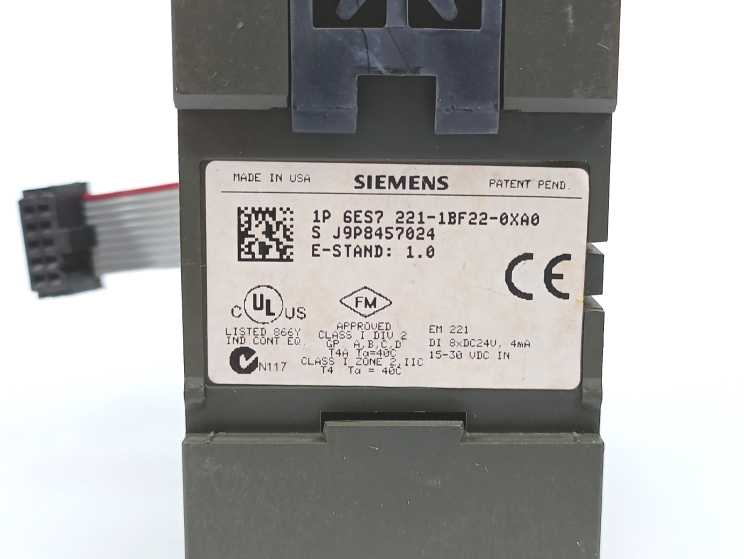 Siemens 6ES7221-1BF22-0XA0 SIMATIC S7-200, Digital input EM 221