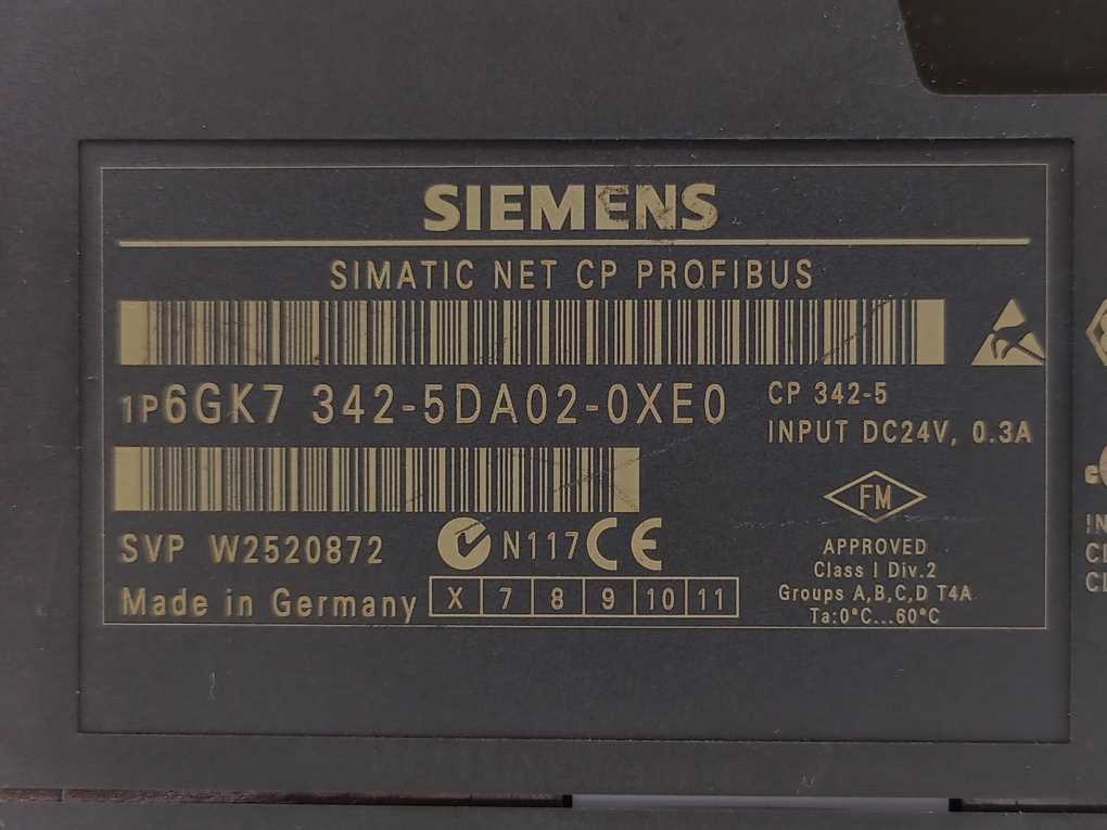 Siemens 6GK7342-5DA02-0XE0 CP 342-5 SIMATIC NET CP PROFIBUS