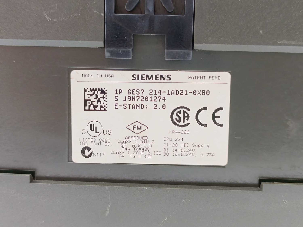 Siemens 6ES7214-1AD21-0XB0 CPU 224 compact unit