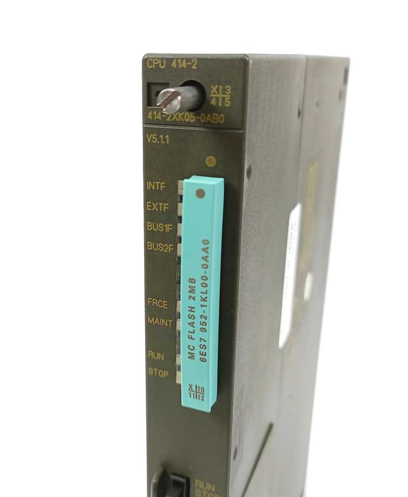 Siemens 6ES7414-2XK05-0AB0 SIMATIC S7-400 CPU w/ 6ES7952-1KL00-0AA0 Memory Card